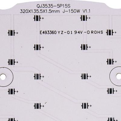 جانب واحد من الألومنيوم 94V0 LED قطاع PCB أبيض أسود بالشاشة الحريرية